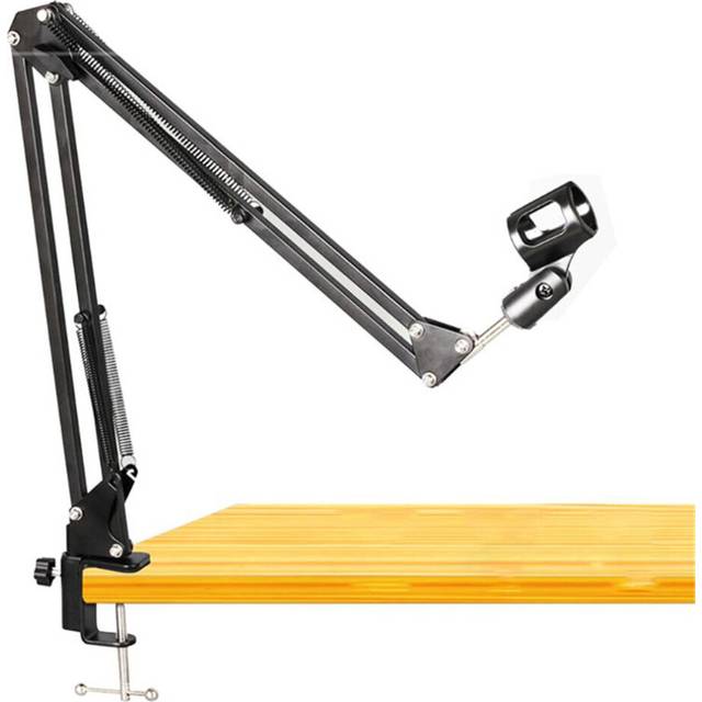 Adjustable Removable Stable Desktop Table Top Microphone Stand Bracket with Clip