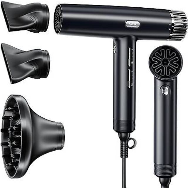 K&k professional hair dryer, 110000 rpm/m brushless motor ionic 1800w blow drye