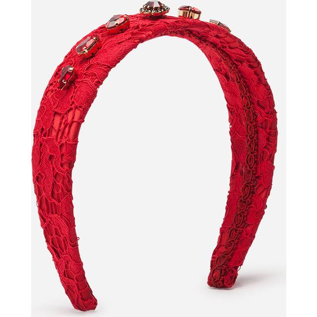 Dolce & Gabbana Headband With Jewellery Application - Woman Multi-colored Viscose Onesize