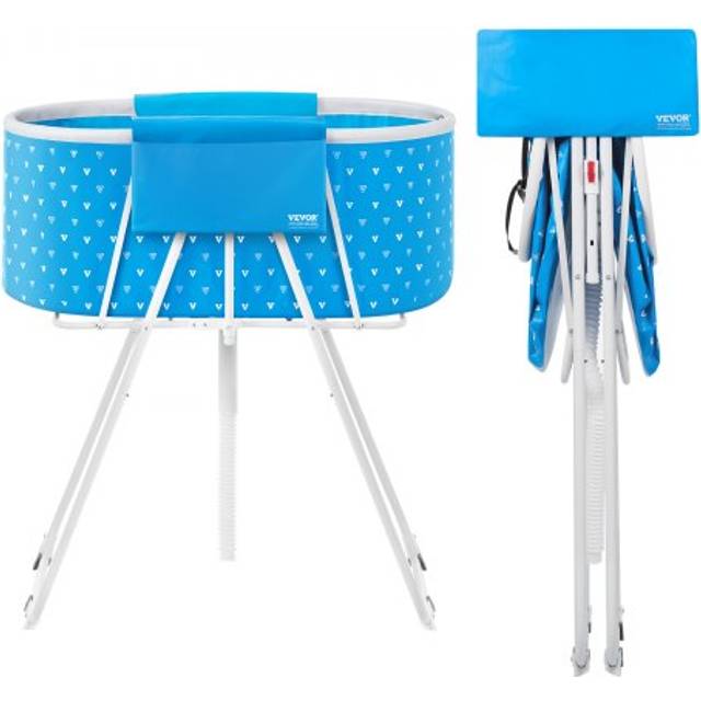 VEVOR Foldable Dog Bathtub Elevated Light Blue Pet Bathing Station for Dog & Cat