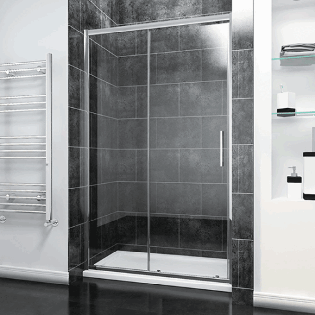 Sliding shower door 1200mm 6/8mm glass screen enclosure walk in cubicle