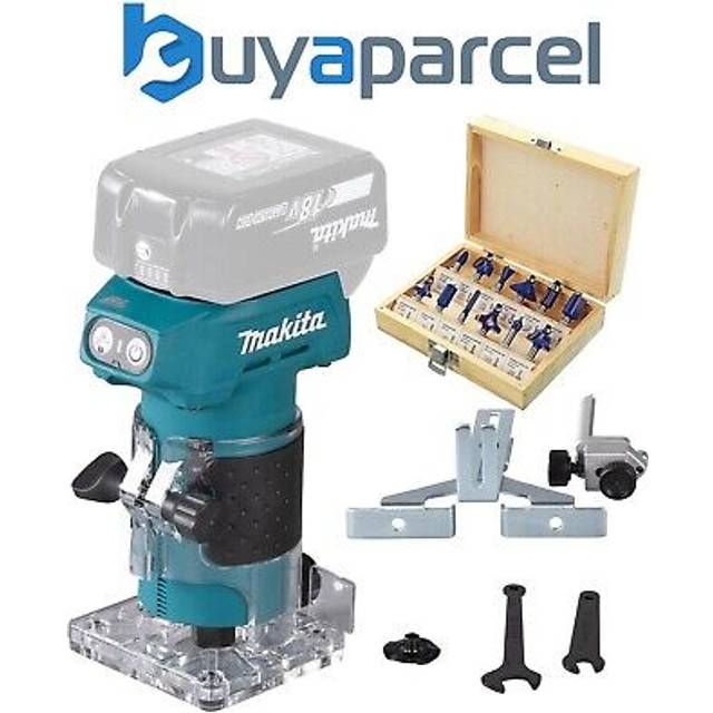 DRT52Z 18V lxt Cordless Brushless Laminate Router Trimmer + 12pc Set - Makita