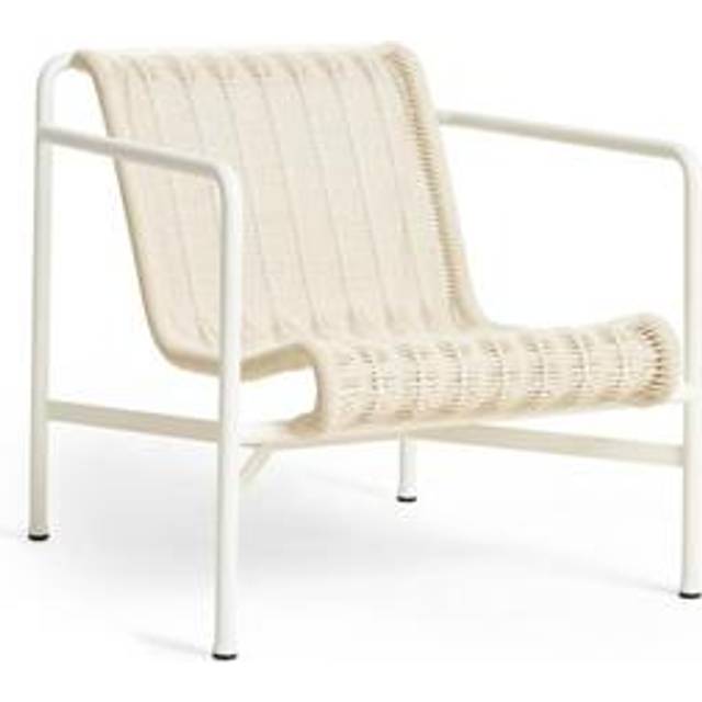 HAY Palissade Cord Lounge Chair Low H: 70 cm - Cream White