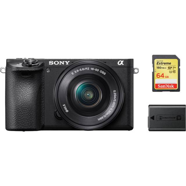 SONY A6500 Black + SEL 16-50MM F3.5-5.6 OSS + 64GB SD card + NP-FW50
