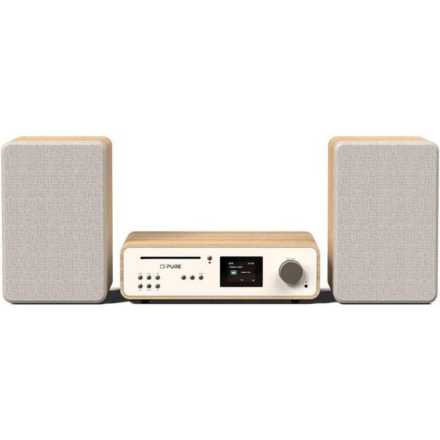 Pure Classic Stereo DAB DAB+ FM with Bluetooth CD Player and Internet Radio Music System Cotton White