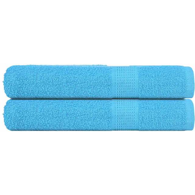 vidaXL Bastuhanddukar 2 st turkos 80x200 cm 360 gsm 100% bomull