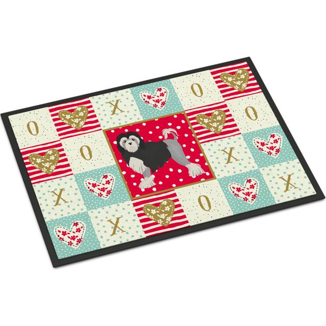 """""Caroline's Treasures Lowchen Little Lion Dog #2 Love Indoor or Outdoor Mat 18x27 doormats  Multicolor"""""