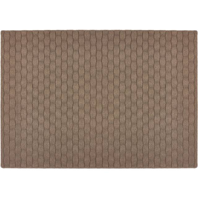 My Mat Mink Sculptured Basketweave Washable Rug 140 x 200cm - Brown