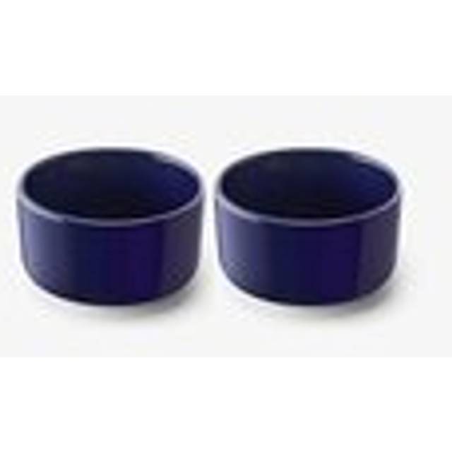 LSA International Collective Porcelain Nibble Bowl, Set of 2, 8cm, Blue Cobalt