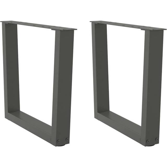 vidaXL Dining Table Legs V-Shape 2 pcs Anthracite 50x(42-43.3) cm Steel