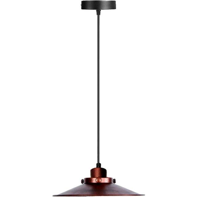 Rustic Red Flat Lamp Shade Ceiling Pendant~2822