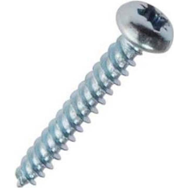 Securit Round Wood Screws (Pack of 10) One Size silver