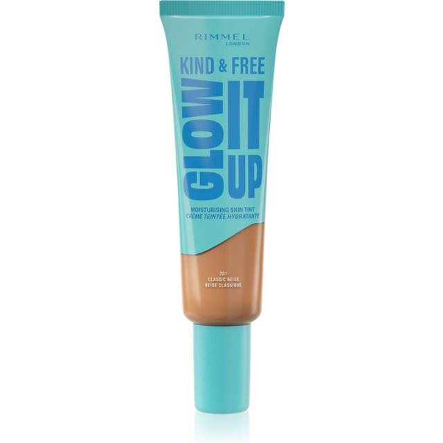 Rimmel Kind & Free Glow It Up Lätt-tonad fuktgivare Skugga 201 Classic Beige 30 ml