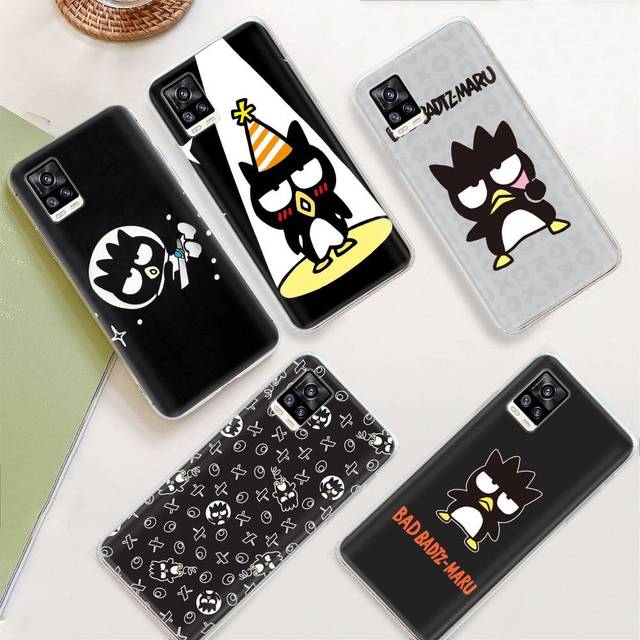 JZ14 Bad badtz-Maru Transparent Case for Samsung A04 A14 A23 M33 M53 Realme 10 9 C35 C55 VIVO Y02 X80 Infinix Hot 30 Note 11 Tecno Spark 8P Pro Samsung A14 iris färg