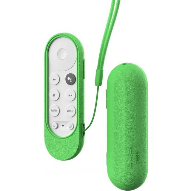 Silikonfodral f&#xF6;r chromecast f&#xF6;r -google tv r&#xF6;st fj&#xE4;rrst&#xF6;td&#xE4;mpande skydd f&#xF6;r chromecast voice remote med &#xF6;gla - Ljusgr&#xF6;ngr&#xF6;n