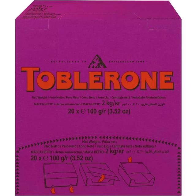 Toblerone purple rare fruit & nuts chocolate bars full box x 20 bars