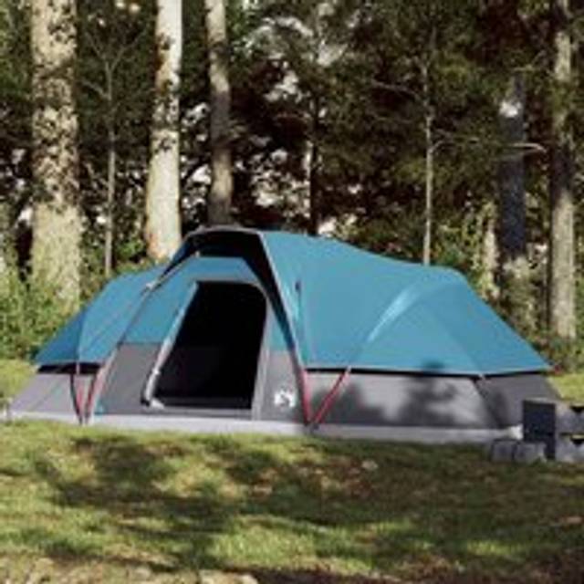 Family Tent Dome 9-Person Blue Waterproof - One Size