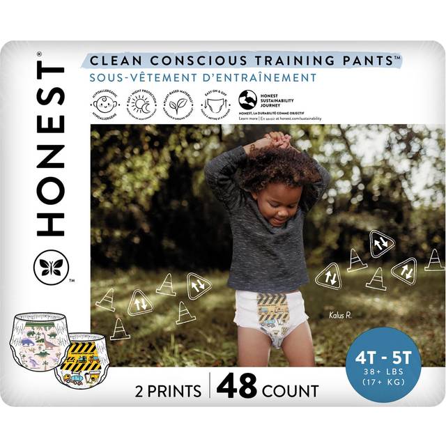 The Honest Company Clean Conscious Training Pants | Plant-Based  Sustainable Diapers | Rompin' & Stompin' + Diggin' It | Size 4T/5T 38+ lbs  48 Count
