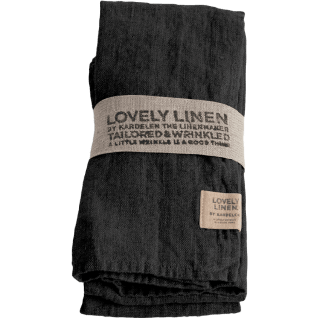 Lovely Napkins Linen 4-pack Dark Grey