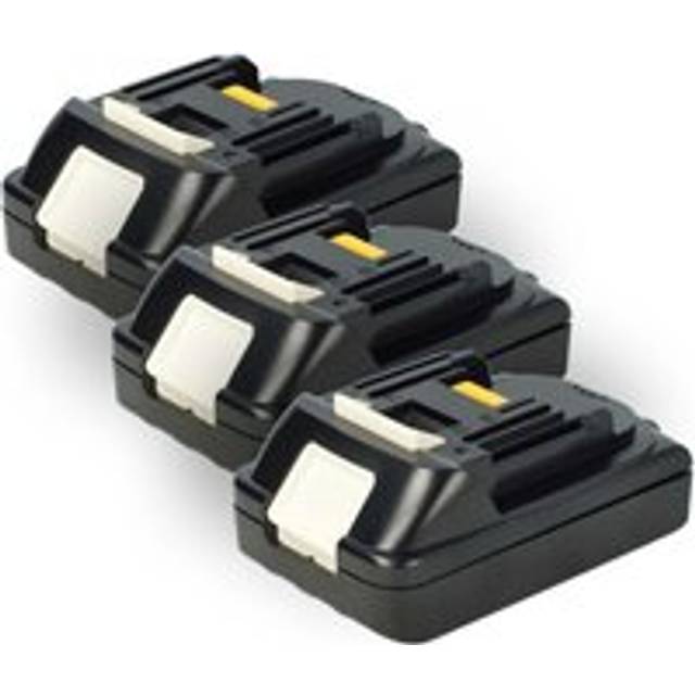 Extensilo - 3x Battery compatible with Makita BKP180RF, BL1815, BKP180RFE, BKP180Z, BLC182Z, BKP180 Power Tools (2500 mAh, Li-Ion, 18 v)