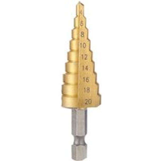 4-20mm HSS Straight Groove Step Drill Bit Wood Metal Hole Cutter Core Pagoda