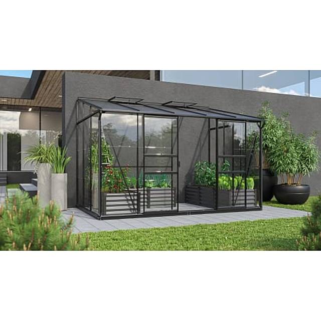 Växthus Viatavia Ida 6500 Alu/Glas Svart 6,5M²