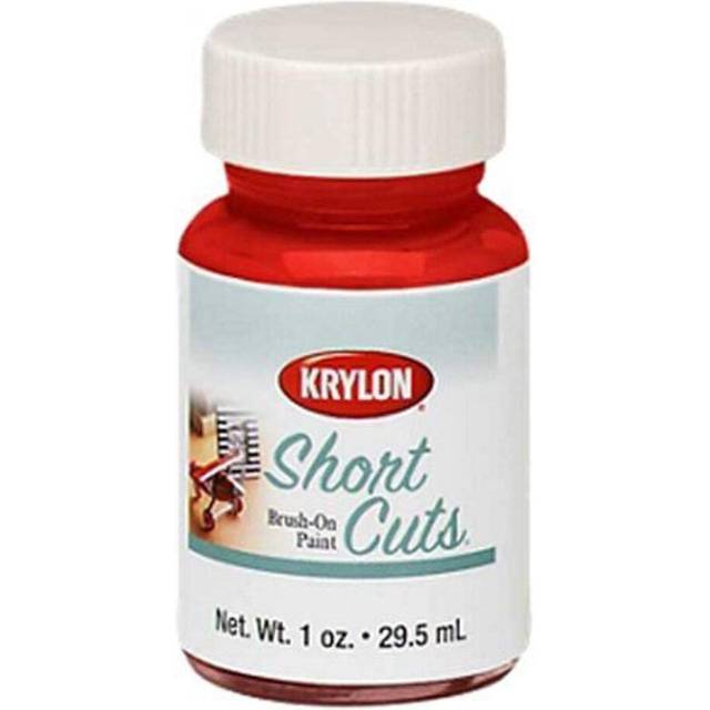 Krylon KScB005 Short cuts Brush-On Paint  1-Ounce  Red Pepper