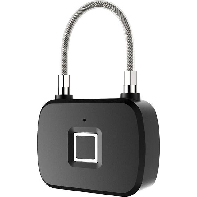 Anytek l13 fingerprint padlock for door locker suitcase keyless steel cable lock