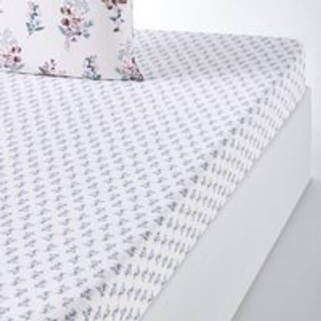 Jeanne Floral 100% Washed Cotton Fitted Sheet - printed - SUPERKING (180X200cm)