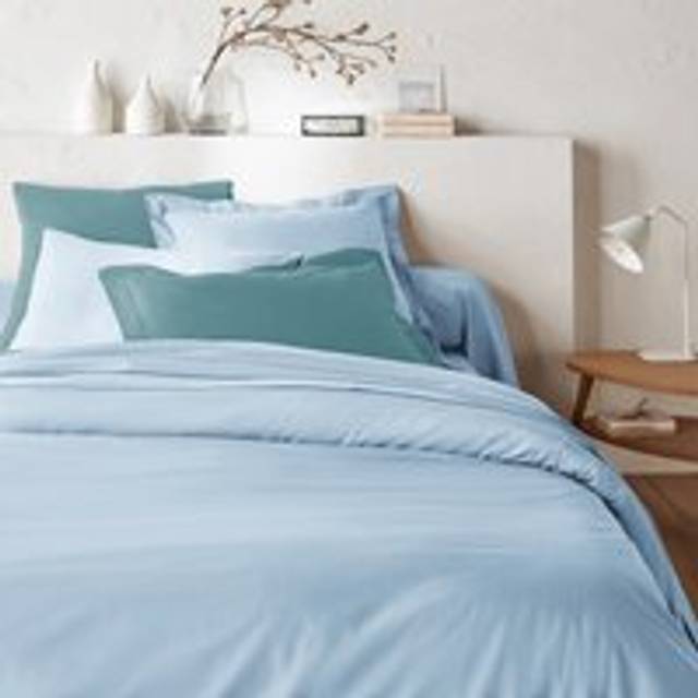 Scenario Plain Cotton Duvet Cover - Pastel Blue - SUPERKING (260X240cm)
