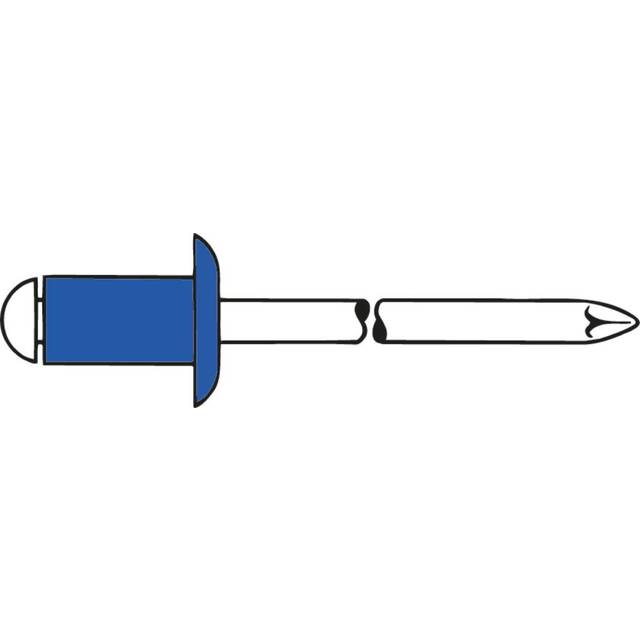 Blindniet Nietschaft dxl - 500 ST, 4x8mm Stahl/Stahl 500 St.GESIPA