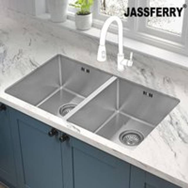 Kitchen Sink Undermount Double Bowl 1.2 mm - Silver - One Size