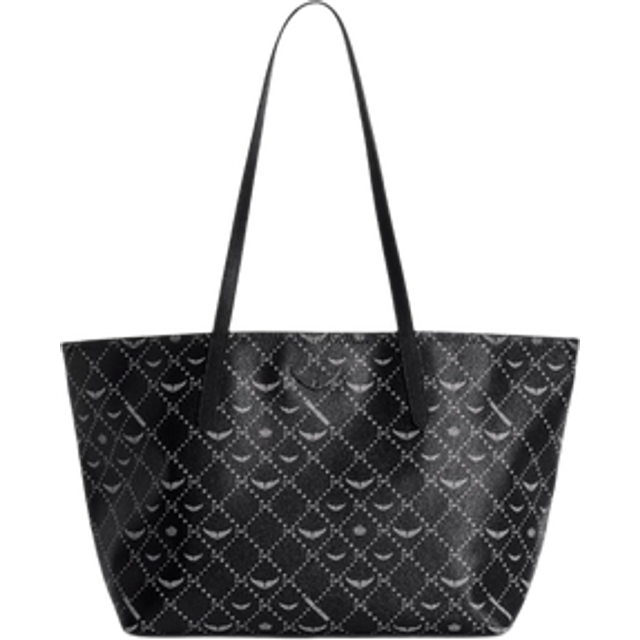 Zadig & Voltaire, Tote Bags, female, Black, ONE SIZE, Black Monogram Tote