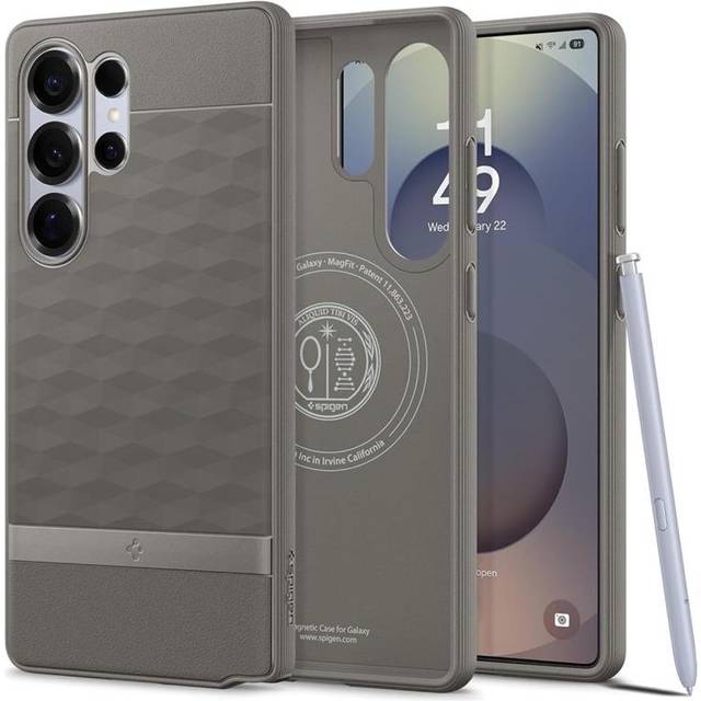 Spigen Parallax MagFit Case för Samsung Galaxy S25 Ultra Skal Fodral, Kompatibel med MagSafe -Ash Gray