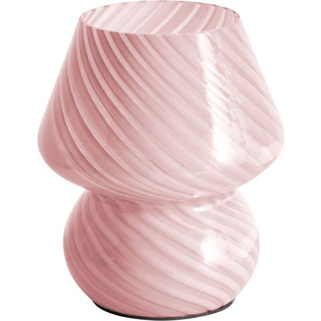 Beliani - Modern Glass Table Bedside Office Bedroom Reading Lamp Pink Lobo