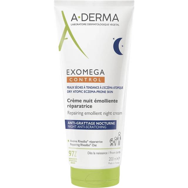 A-Derma Exomega Control Repairing Emollient Night Cream Regenererande nattkräm 200 ml