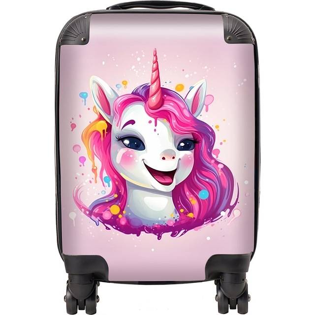 Warren Reed Designer Mini Cabin Happy Unicorn Splashart Suitcase - Warren Reed - Designer - Brown