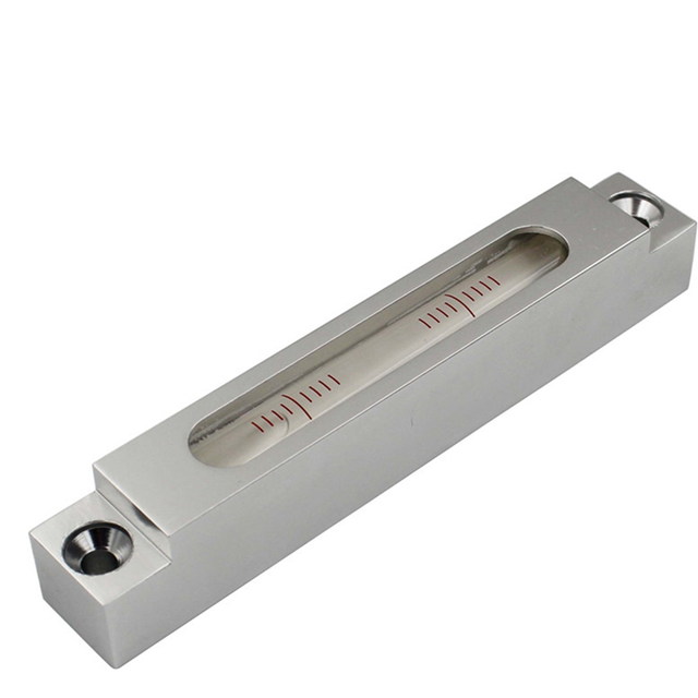 LLhappy-High Precision Metal Strip Level Bubble Mini Spirit Measuring Instrument Size 132X22X20mm 0.02mm/M