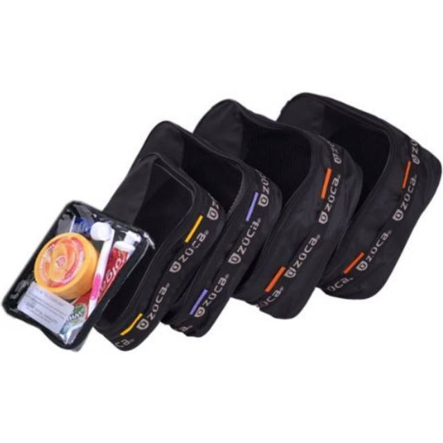 Zuca Pro Packing Pouch Set - 5 Large Color-Coded Utility Pouches and 1 Small Utility Pouch. for Zuca Sport or Pro Rolling Cases. (Pro Packing Pouch S
