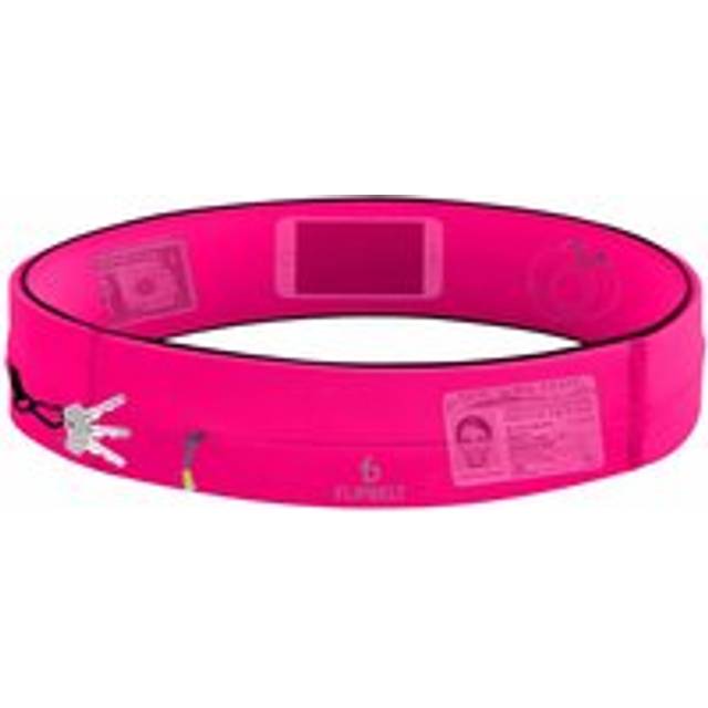 Flipbelt Zipper Löparbälte, HOT PINK, Unisex, XS