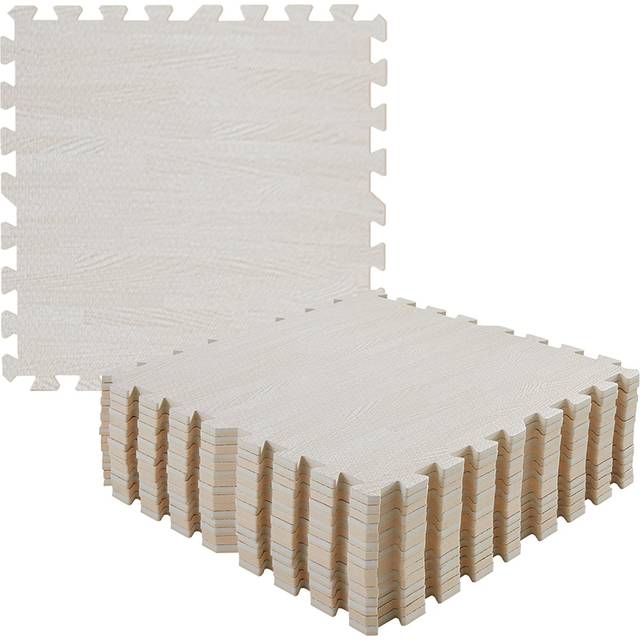 Wisfor Interlocking Foam Floor Tiles 23.6 X 23.6 Inch Puzzle Exercise Mats for Cushions for Workouts Protective Flooring Foam Mats 12 Packs