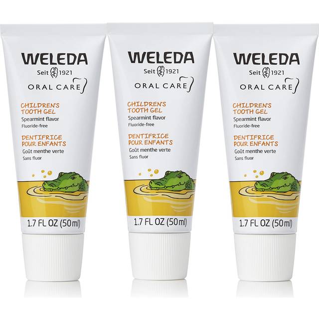 Weleda Oral Care Children's Tooth Gel Toothpaste Fluoride Free Spearmint 1.7 fl oz Each / Pack of 3