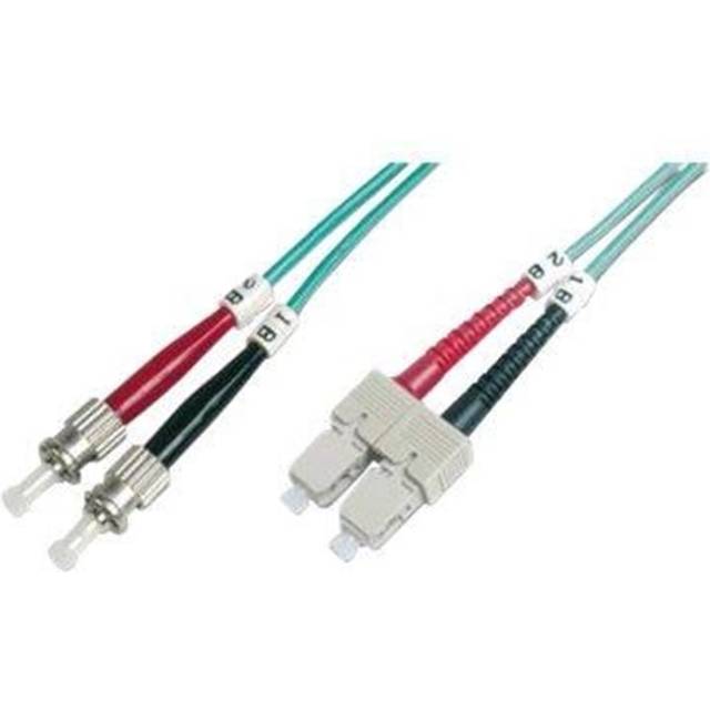 FO patch cord, duplex, ST to SC MM OM3 50/125 µ, 1 m