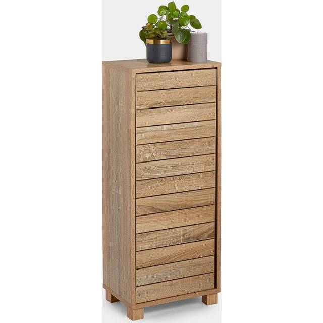Chester Freestanding Bathroom Cabinet - Wood Effect (83.5cm H X 34cm W X 23cm D)