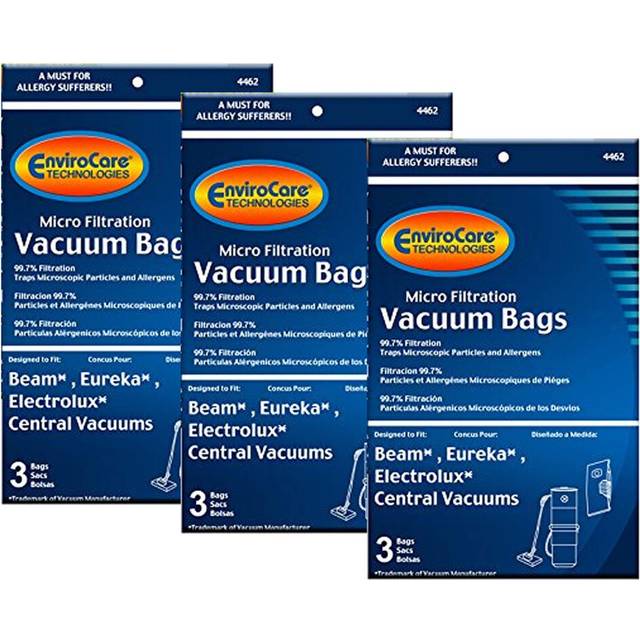EnviroCare 9 replacement Vacuum Bags for Eureka Beam Electrolux Star-Brute Kenmore Mastercraft Nutone Central 110360 90610