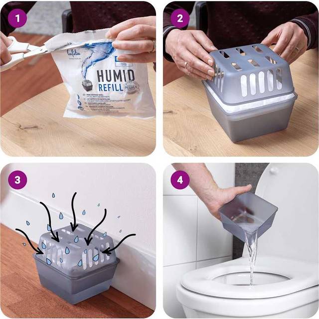 vidaXL Moisture Absorbers with Refill Bags 4 pcs 450 g