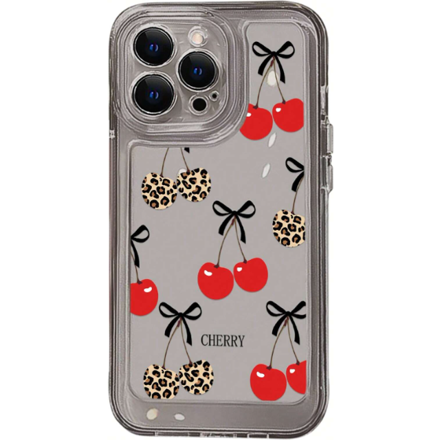 SHEIN Aesthetic Bow Phone Case 1pc Cherry Astronaut Themed Phone Case Compatible With IPhone 16 Pro Max