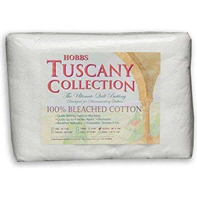 Hobbs Bonded Fibers Tuscany Bleached Cotton Batting  Natural King