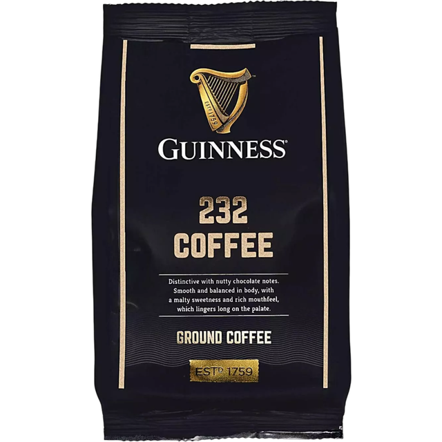 Exclusive, Limited Edition Guinness Coffee '232' Brew - Ground / Filter Grind Coffee (227g) by Tiki Tonga Coffee Roasters. Roasted in The United