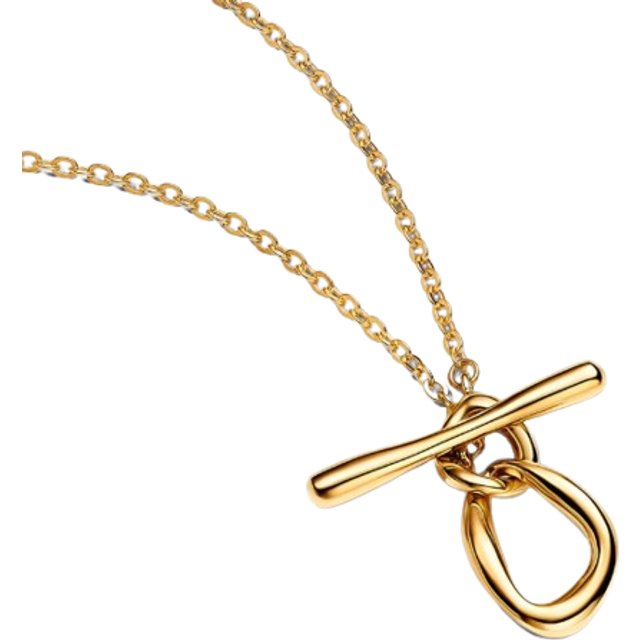 Pandora Necklaces T-Bar Necklace Circles Organic Shape 363255C00